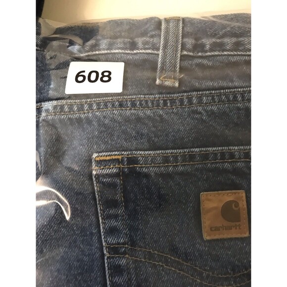 Carhartt Jeans Mens 38x32 B480 DVB Straight Traditional Fit Denim Workwear - Picture 13 of 13
